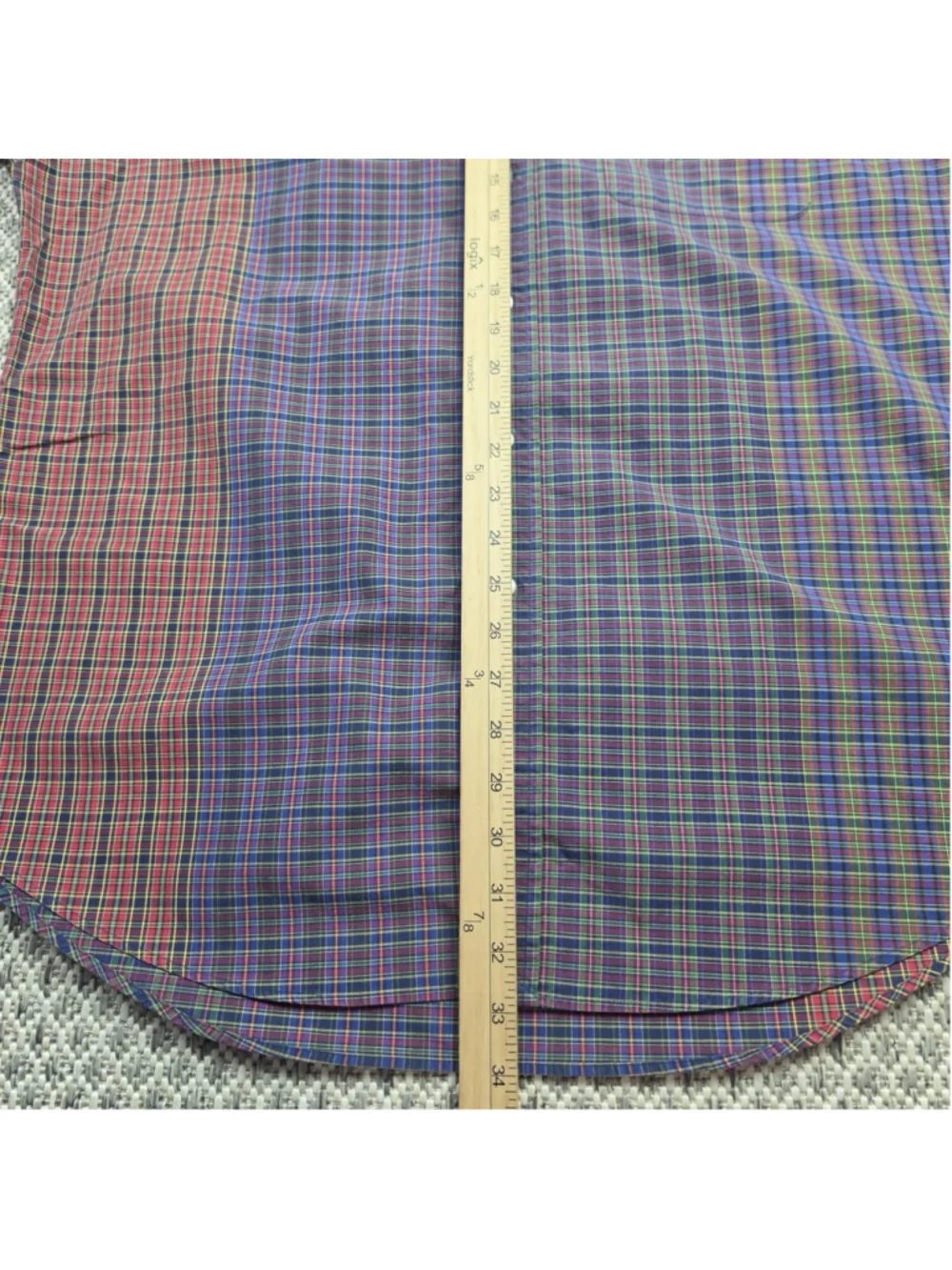 Vintage Ralph Lauren Shirt Men’s XL Made in Hong Kong Plaid White Collar 90s